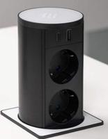 Блок розеток ASA VERSALIFT SQUARE + USB A/C + QI бесконтактная зарядка